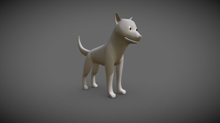 Husky Puppy Exercise 3D Model