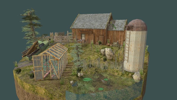 DAE Diorama retake – Small farm 3D Model
