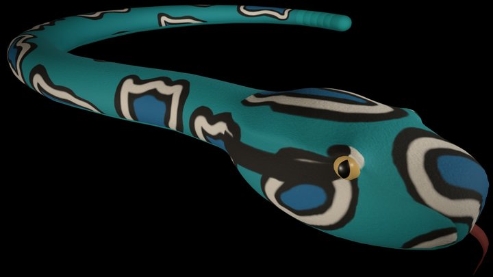 Stuffed snake (rigged) 3D Model