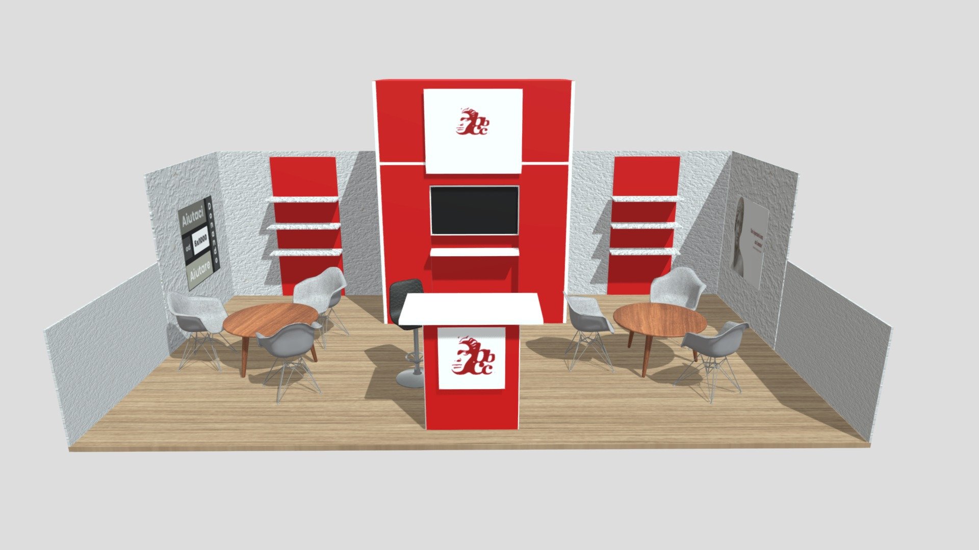 ProjectWork Beniculturali Stand lowpoly