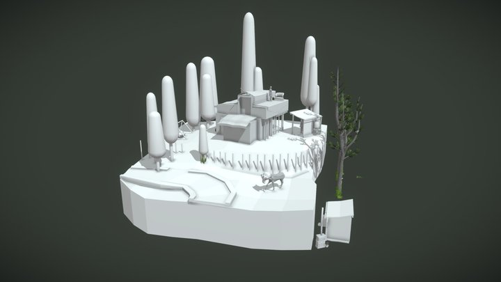 Forest Loner - WIP Diorama 3D Model