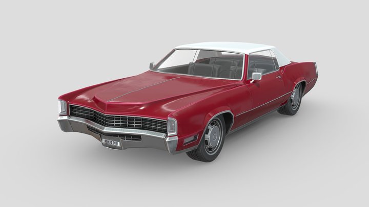 Low Poly Car - Cadillac Eldorado Fleetwood 1967 3D Model