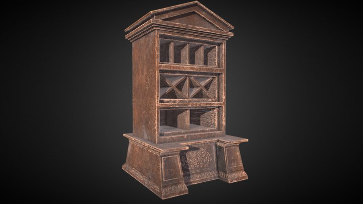 Roman Scroll Cabinet 3D Model