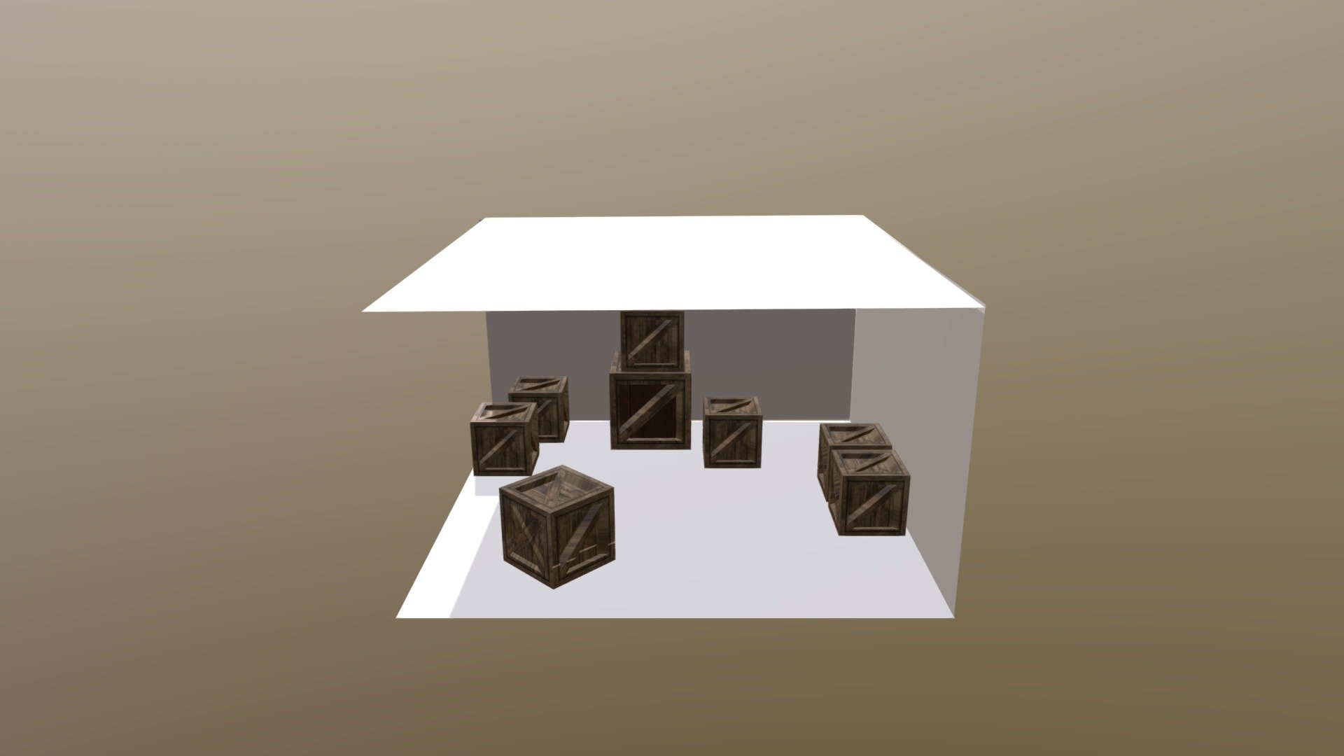 3D Crate Model