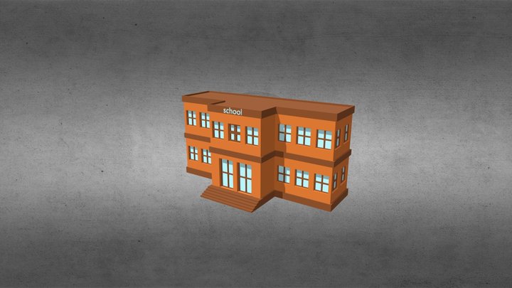 3D School 3D Model