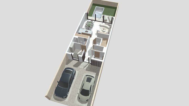 LR - Townhouse B - Ground Floor 3D Model