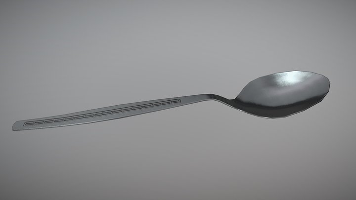 Stainless steel spoon - Terna 3D Model