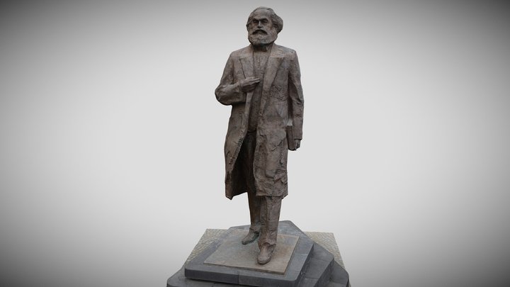 Karl Marx Statue 3D Model