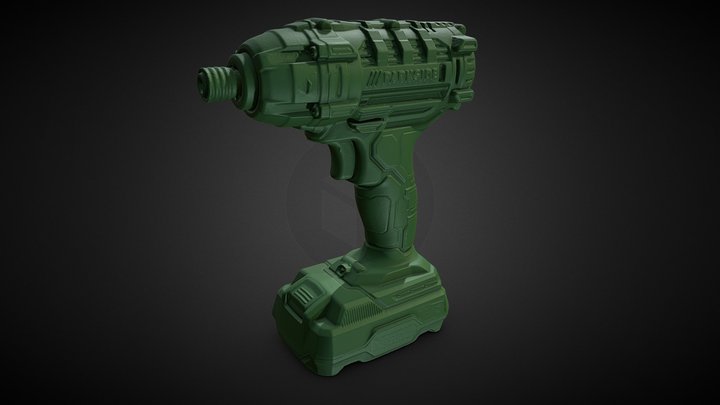 Impact Driver - Scanned with Revopoint MetroX 3D Model