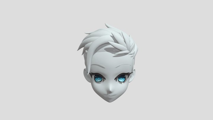 Anime Hair 2 3D Model