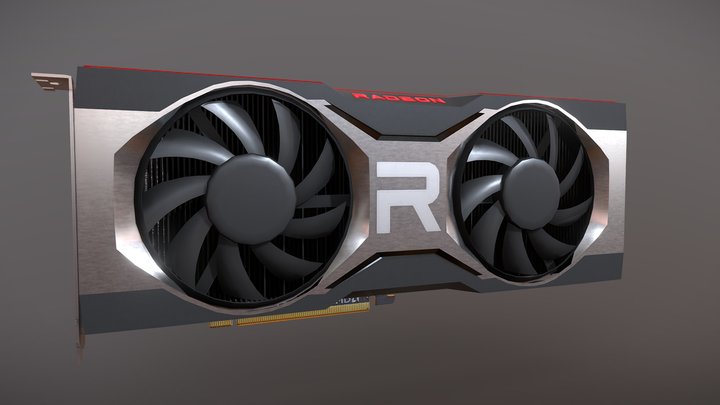 GPU AMD RX 6700 XT 3D Model