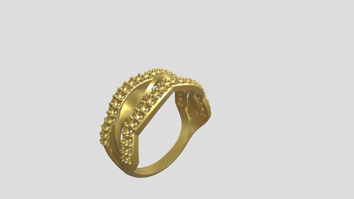 fashion right hand ring 3D Model