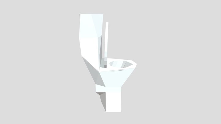 Low poly toilet 3D Model