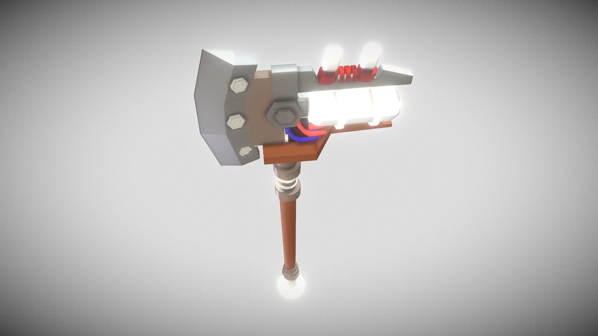 Stylized low-poly axe