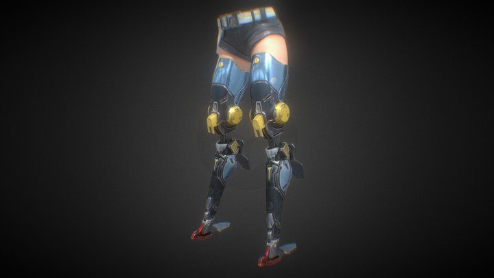 Robot Leg 3D Model