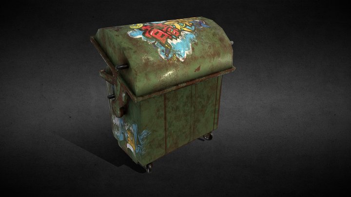 low poly bin 3D Model