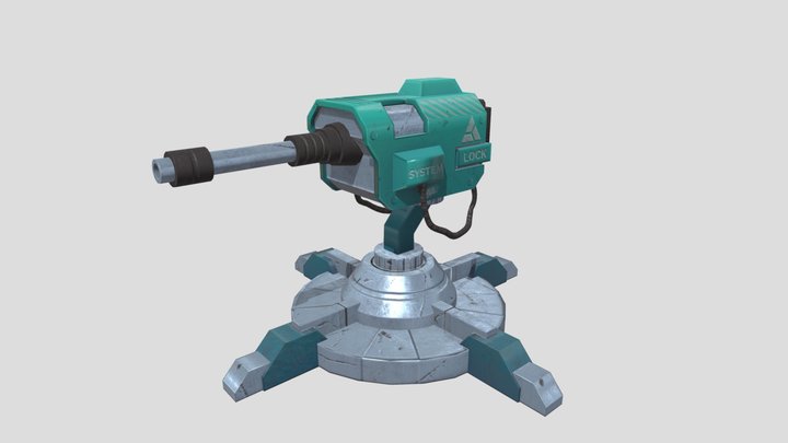 Combat Turret 3D Model