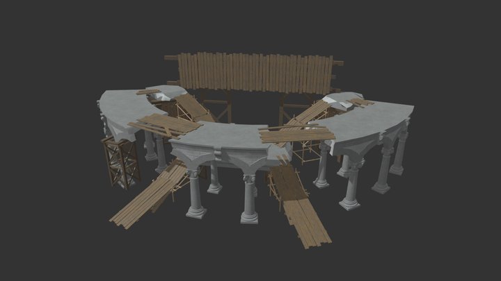 Da Vinci's architecture reconstruction 3D Model