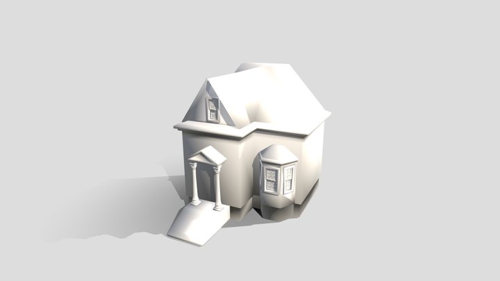 Procedural House Permutation 1 3D Model