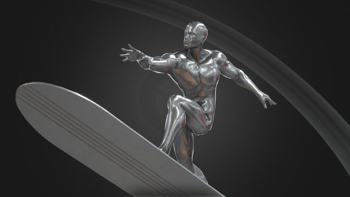 The Silver Surfer: Dynamic Pose 1 3D Model