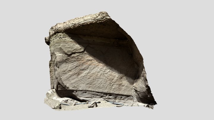 Nasca - Majuelos Panel F petroglyph 3D Model