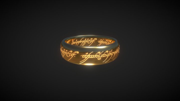 L'Anneau unique - The One Ring 3D Model