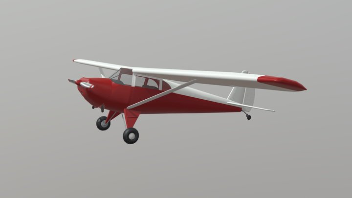 Luscombe 8 training Airplane 3D Model