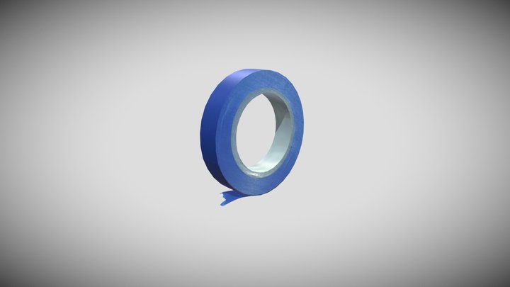 Blue Electrical Tape 3D Model