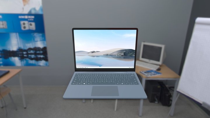Surface Laptop Go Ice-Blue 3D Model