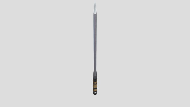 Textured One-Handed Sword 3D Model
