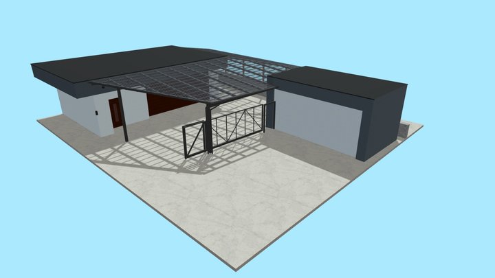 Навес Г образный криволинейный 3D Model