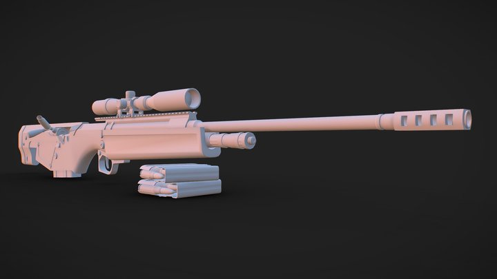 Kel-Tec Concept Sniper Rifle 3D Model