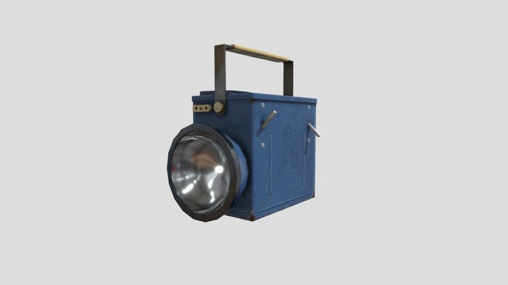 Old soviet railroad flashlight 3D Model