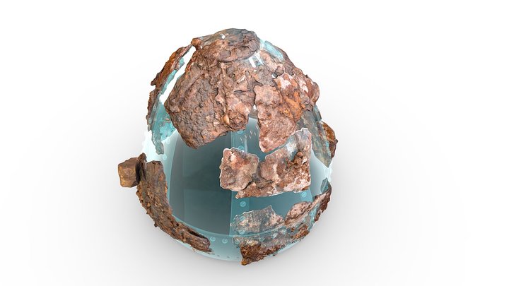 An iron Spangenhelm from Capidava 3D Model