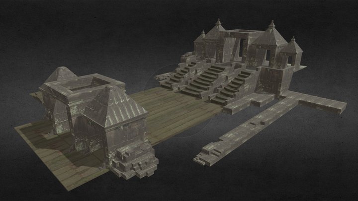 RatuBoko Palace Temple 3D Model
