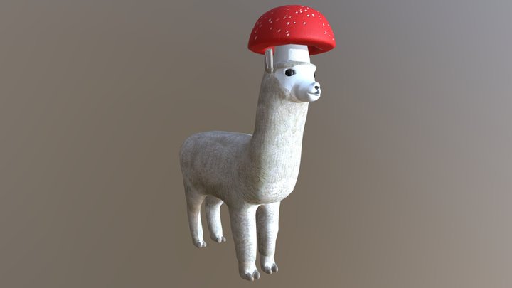 Mushroom Alpaca 3D Model