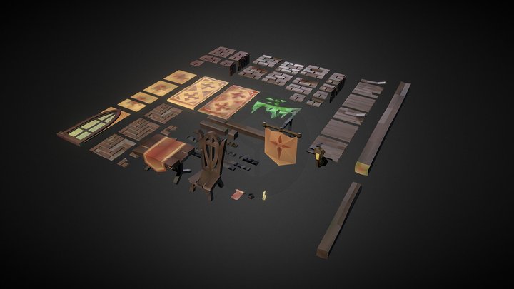 Empire room asset 3D Model
