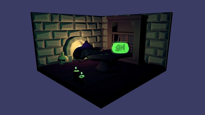 Witches Familiar WIP 3D Model