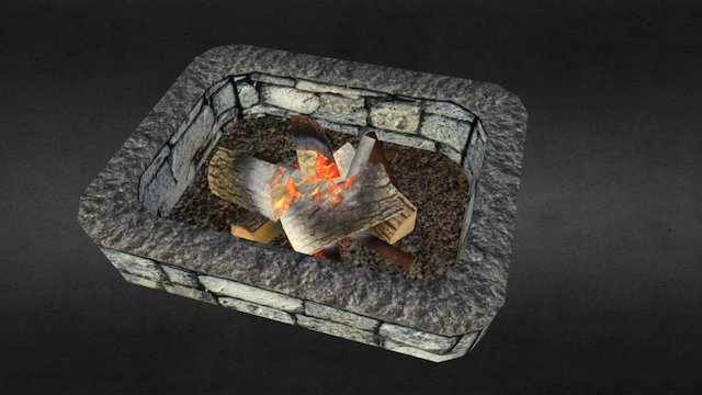 Medieval Fire Pit 3D Model