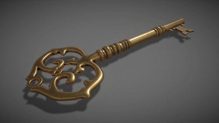 Antique Key 3D Model