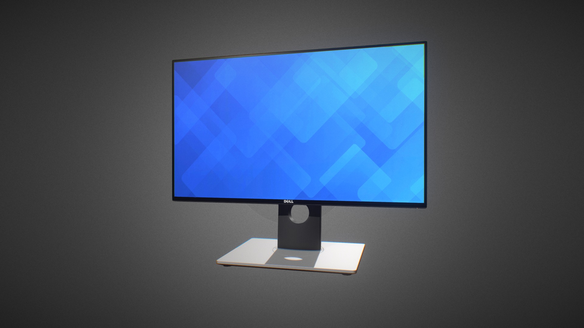 3D model Dell U2417H for Element 3D - This is a 3D model of the Dell U2417H for Element 3D. The 3D model is about a computer monitor with a blue screen.