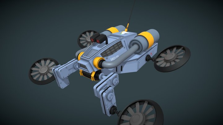 Sci-Fi Autonomous Hover Drone | HELICOPTER