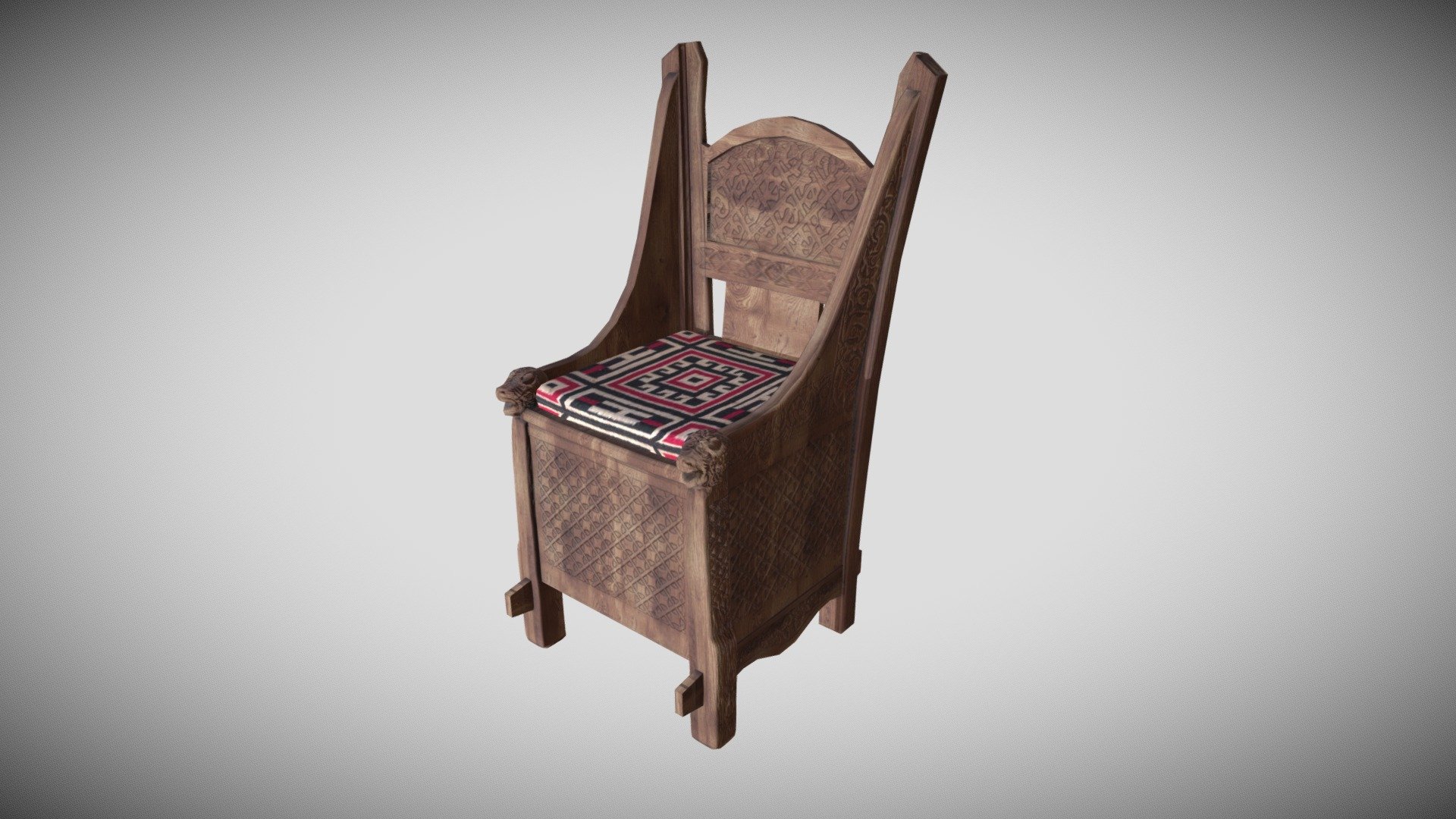 Viking Chair Download Free 3D model by Arkikon (ragnar) [64a31ec