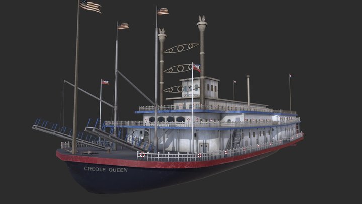 Steamboat Creaole Queen / Natchez 3D Model