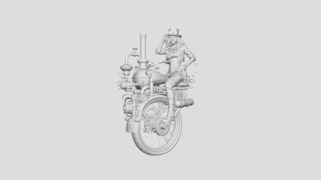 Brass Duchess on a Steam Engine