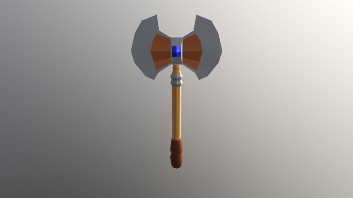 low poly axe 3D Model