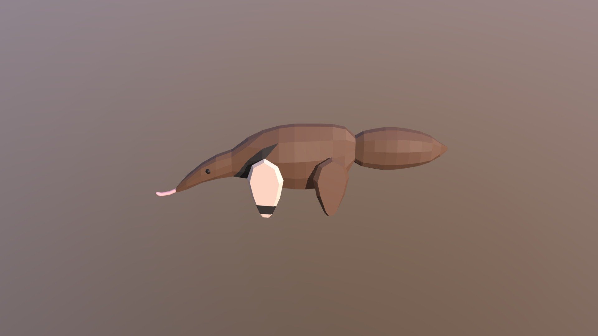 Low-poly Anteater
