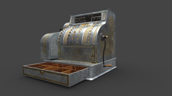 The old Cash Register 3D Model