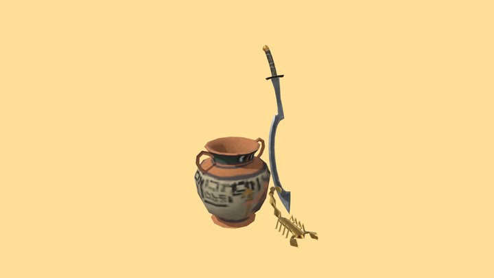Egyptian Props 3D Model