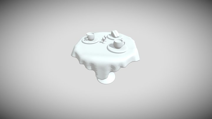 Café Table 3D Model